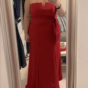 Bridesmaid Strapless Chiffon Dress Size 18